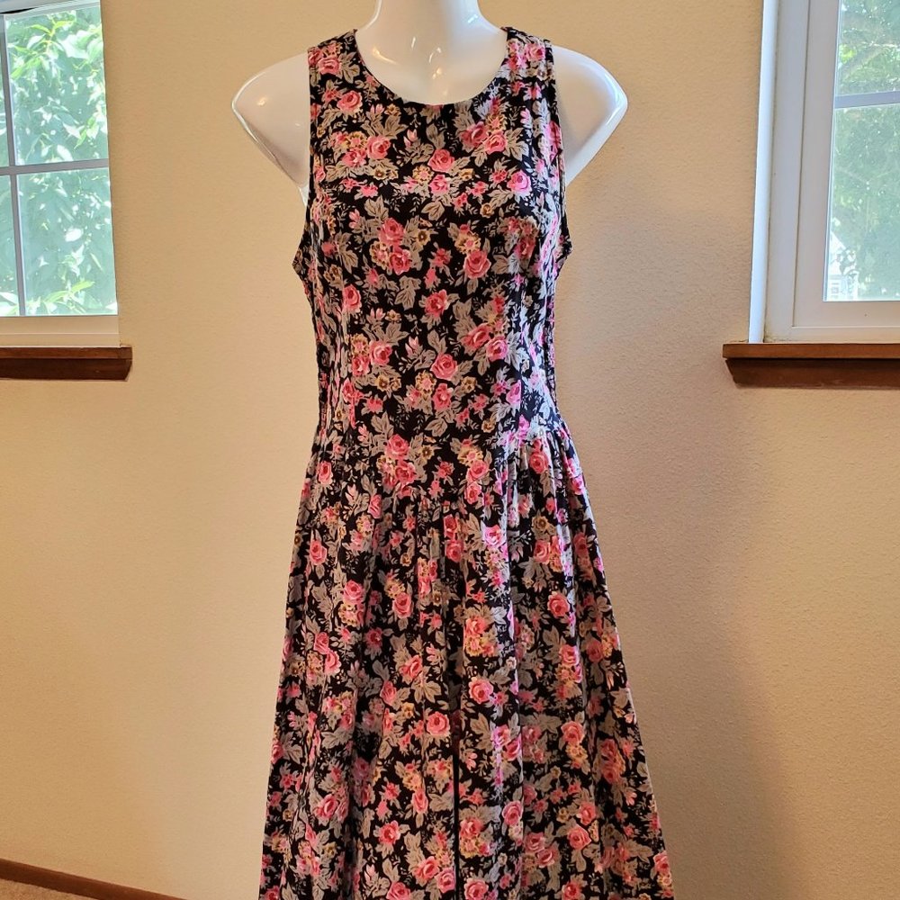 Vintage Eber San Francisco Floral Midi Dress